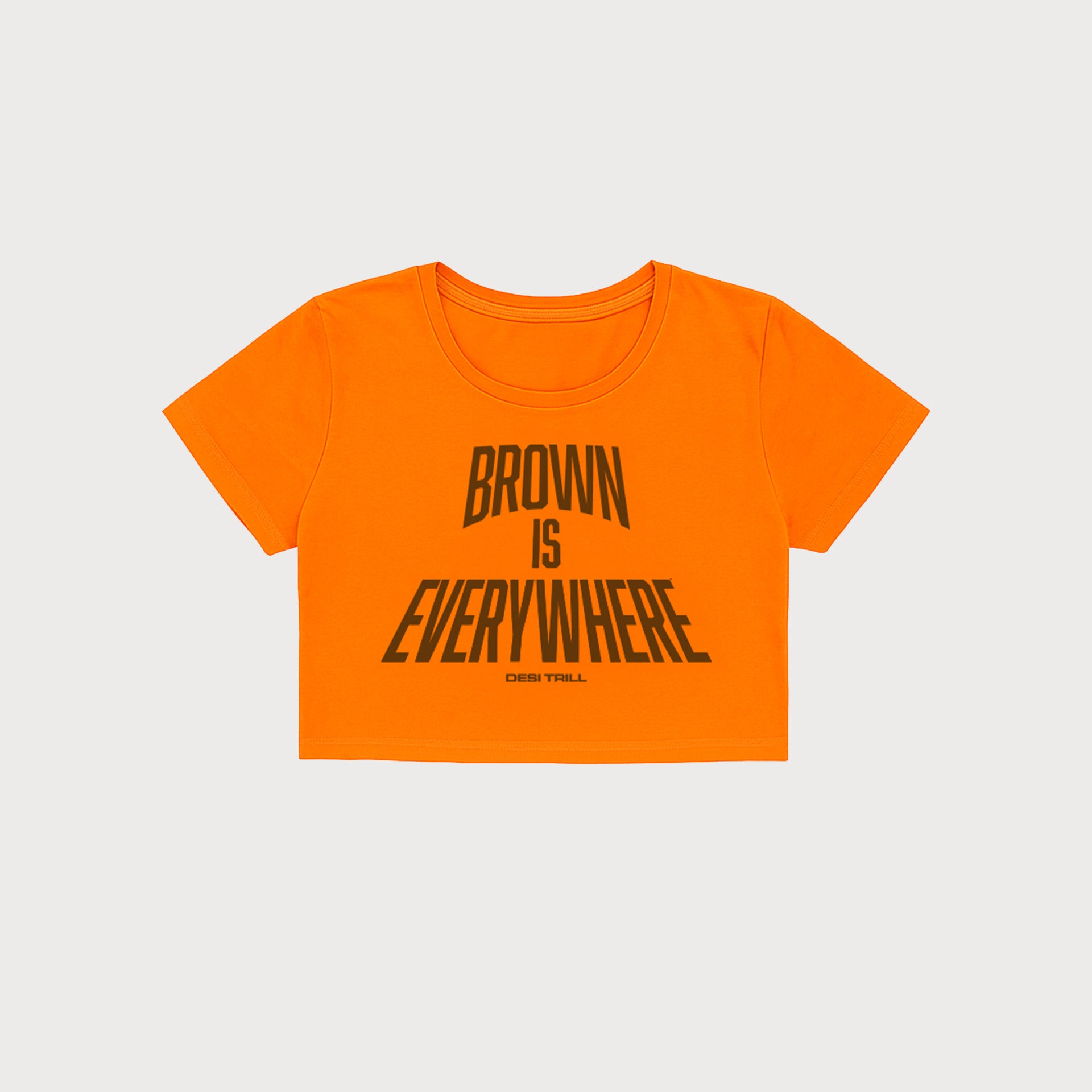 Brown is Everywhere Crop Tee